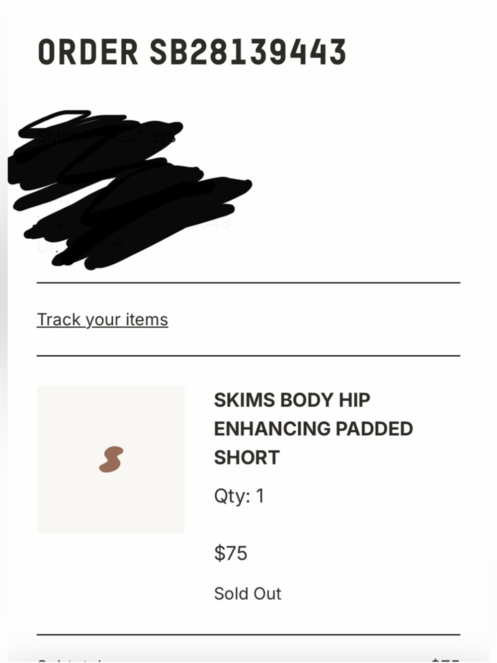SKIMS Body Hip Enhancing Padded Short